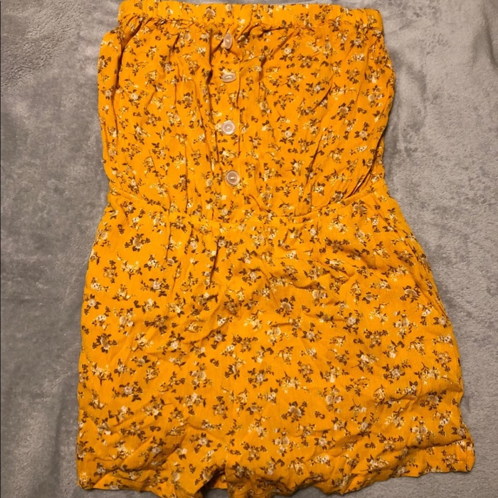 Yellow Floral Romper
